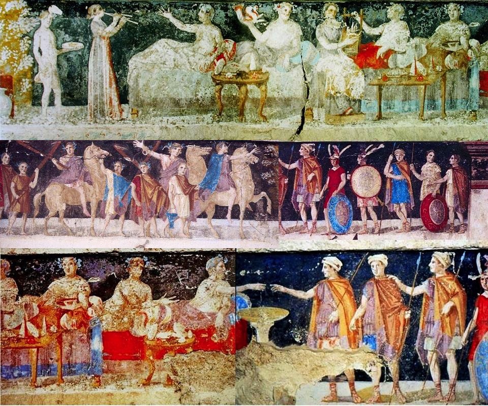 Makedonians of Makedonian party, an original fresco from the time
